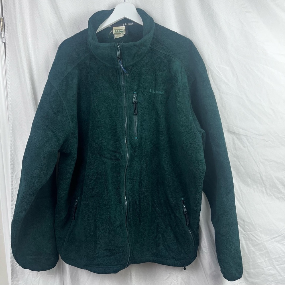 Vintage LLBean Sherpa deep pile fleece dark green. Men’s XXL